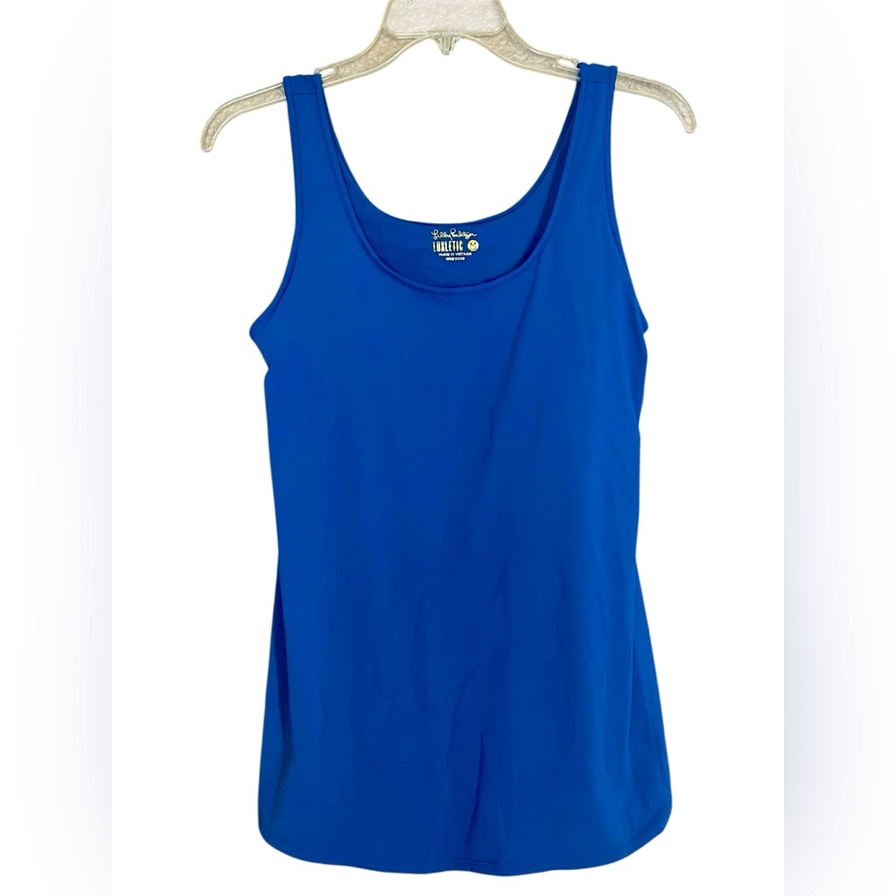 Lilly Pulitzer Tank Top Luxletic Oyster Blue Sunray with Bra women’s medium - Picture 2 of 13